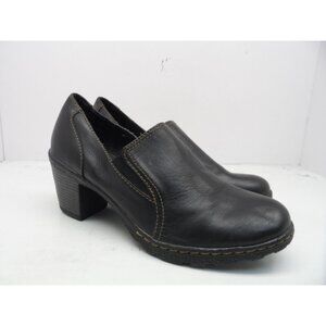 Browns Landing Women's Kendria Synthetic Heeled Slip On Clog Brown Size 9.5M